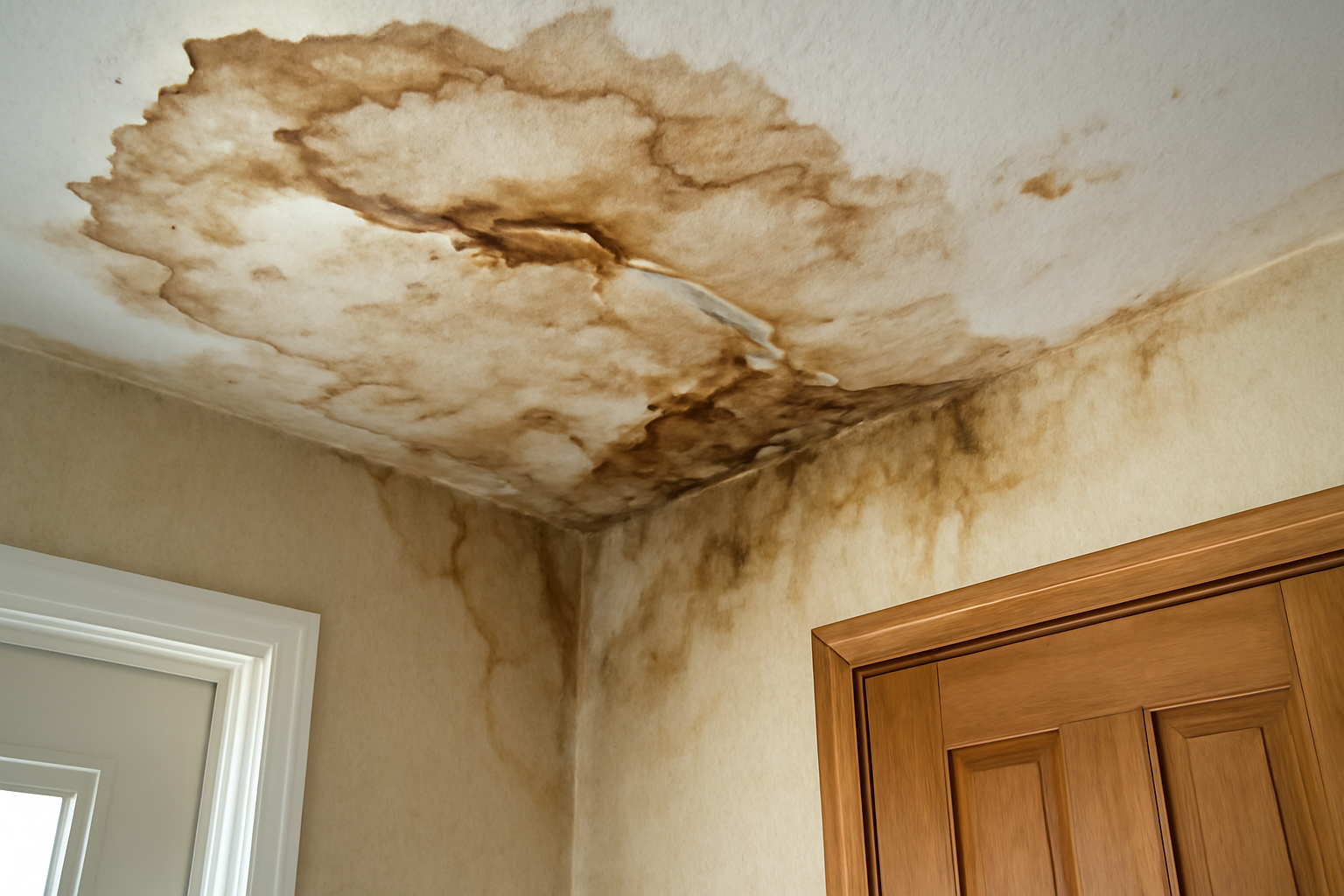 Ceiling Drywall Water Damage Restoration in Aldine, TX
