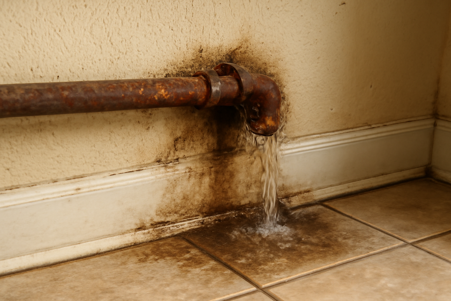 Corroded Pipe Water Removal in Cleveland, TX