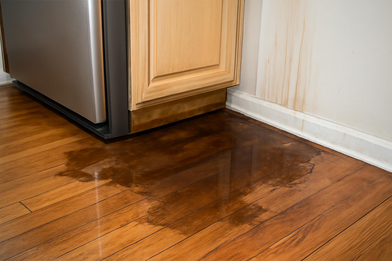 Ice Maker Line Leak Water Removal in Brookshire, TX