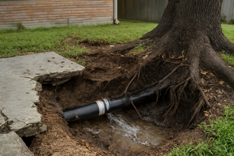 Tree Root Pipe Damage Water Removal